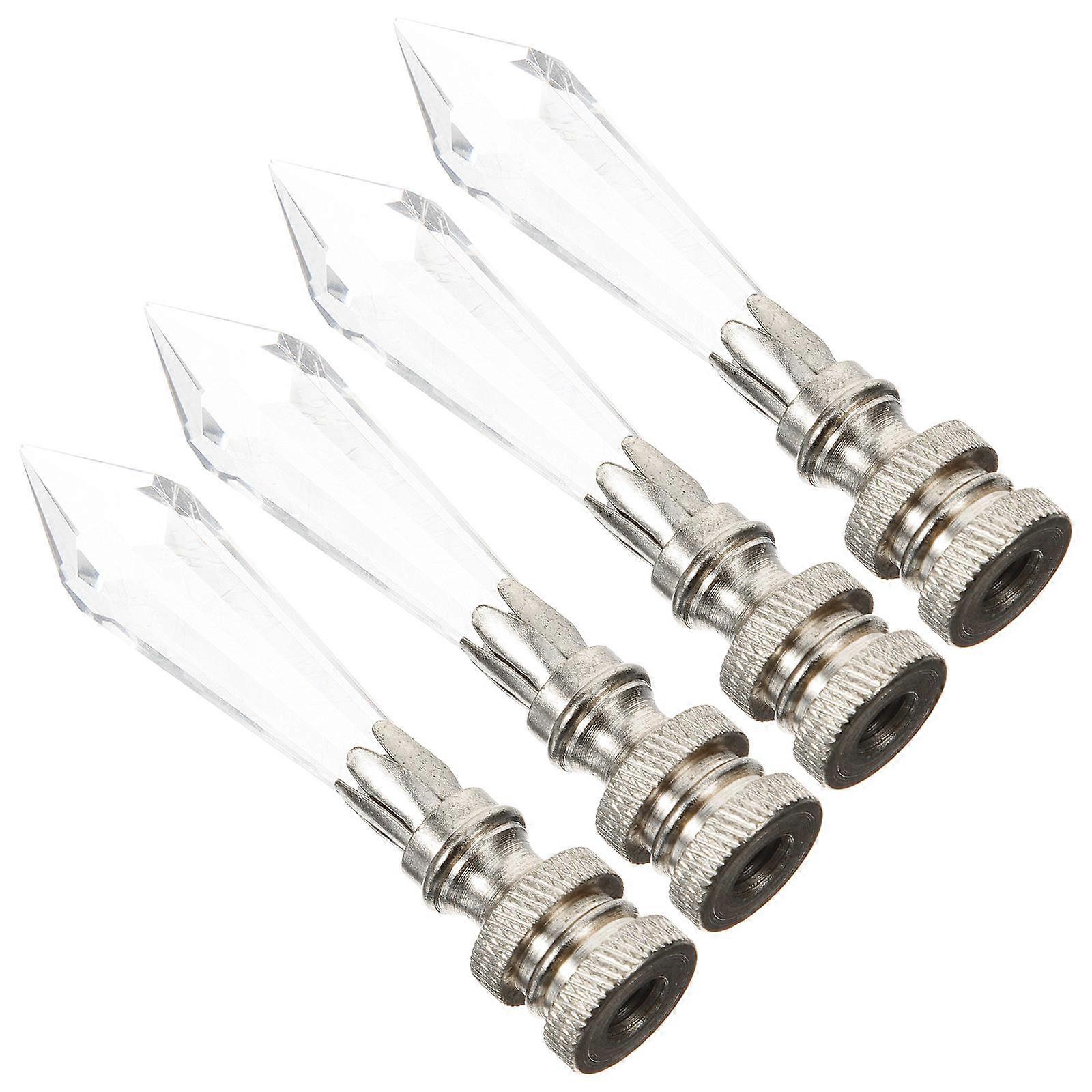 Glass Lamp Finials Decorative Table Lamp Finial Knobs for 12Pcs Silver