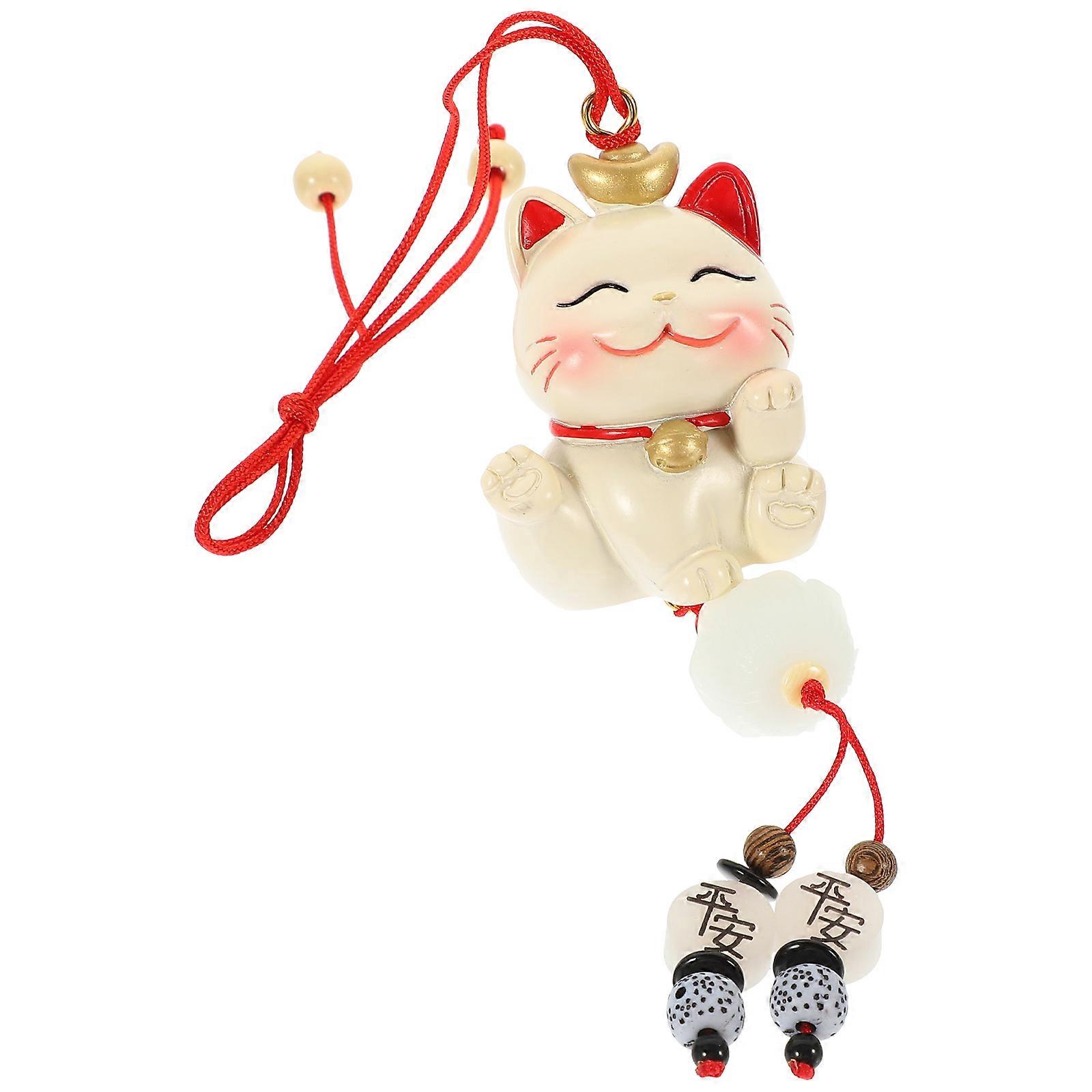 Car Mirror Hanging Ornament Cat Pendant for Rearview Mirror 4Pcs Set