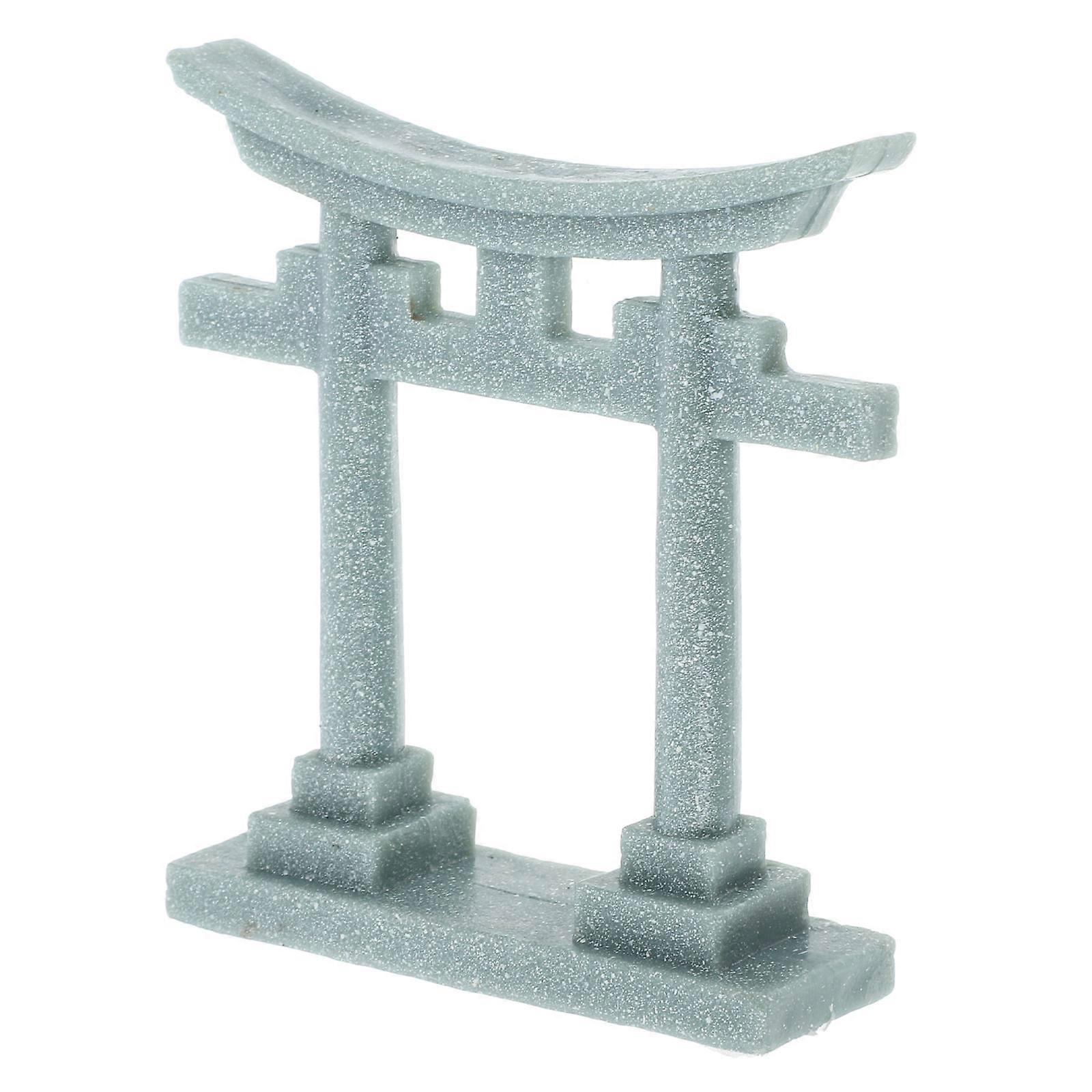 Mini Gate Japanese Style PVC Decoration for Micro Landscape 4Pcs