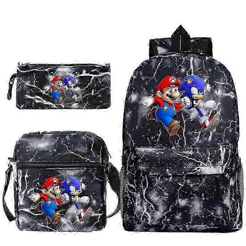 Mario Backpack 3pcs School Bag