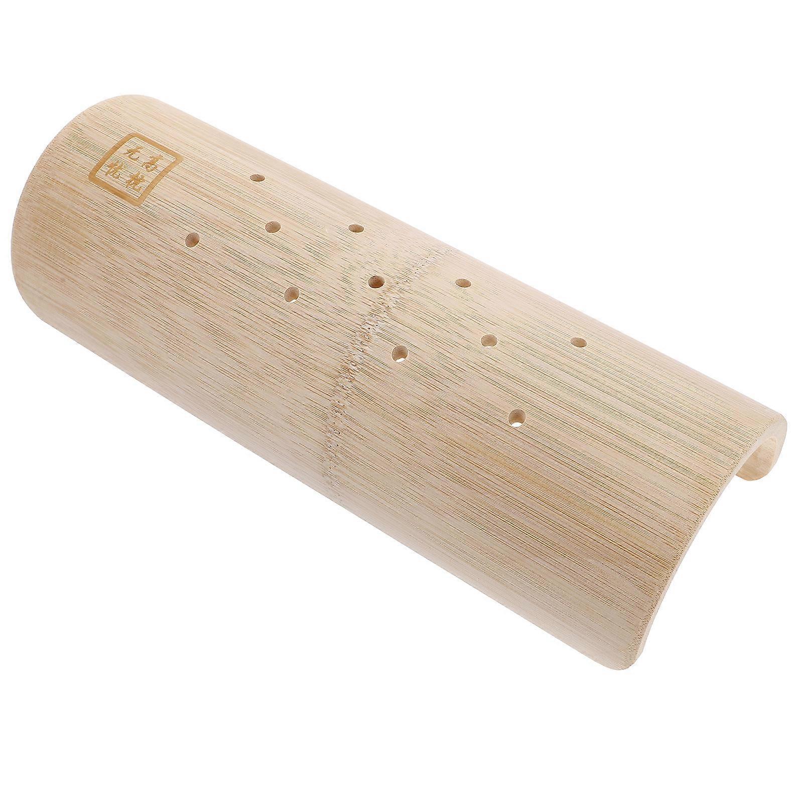 Bamboo Neck Pillow U Shape for Neck Support Beige Forward Tilt Pillow