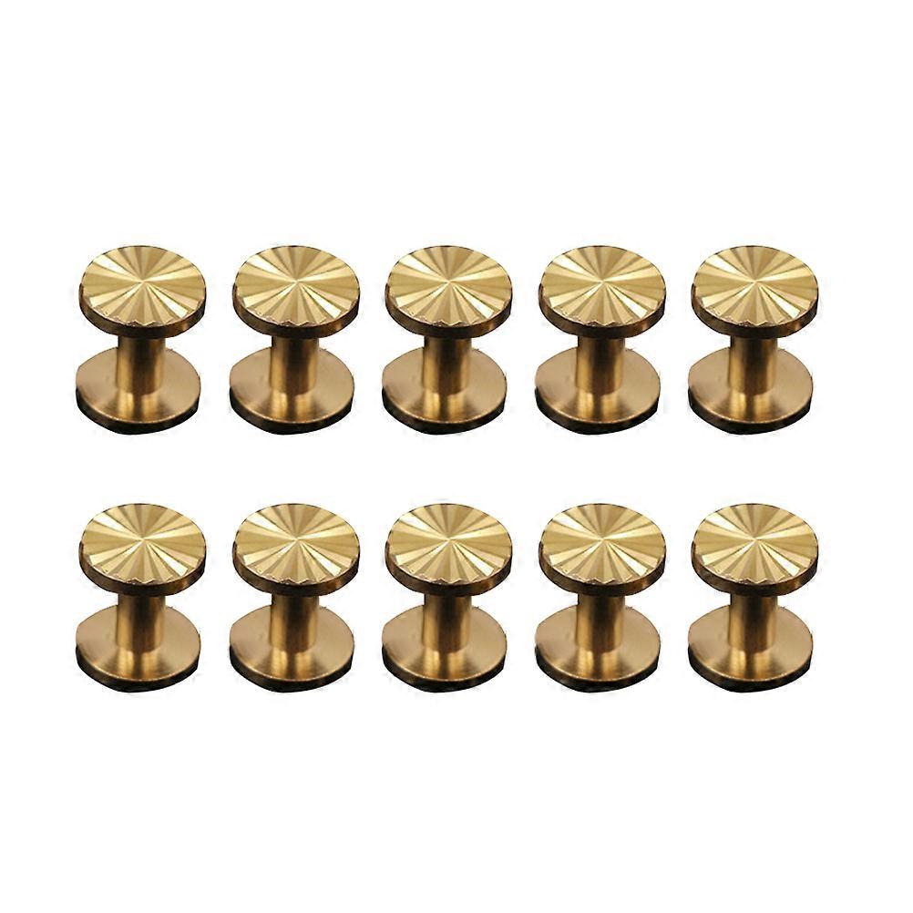 Solid Brass Sunflower Screw for Belt Harness Nail Rivet 20Pcs