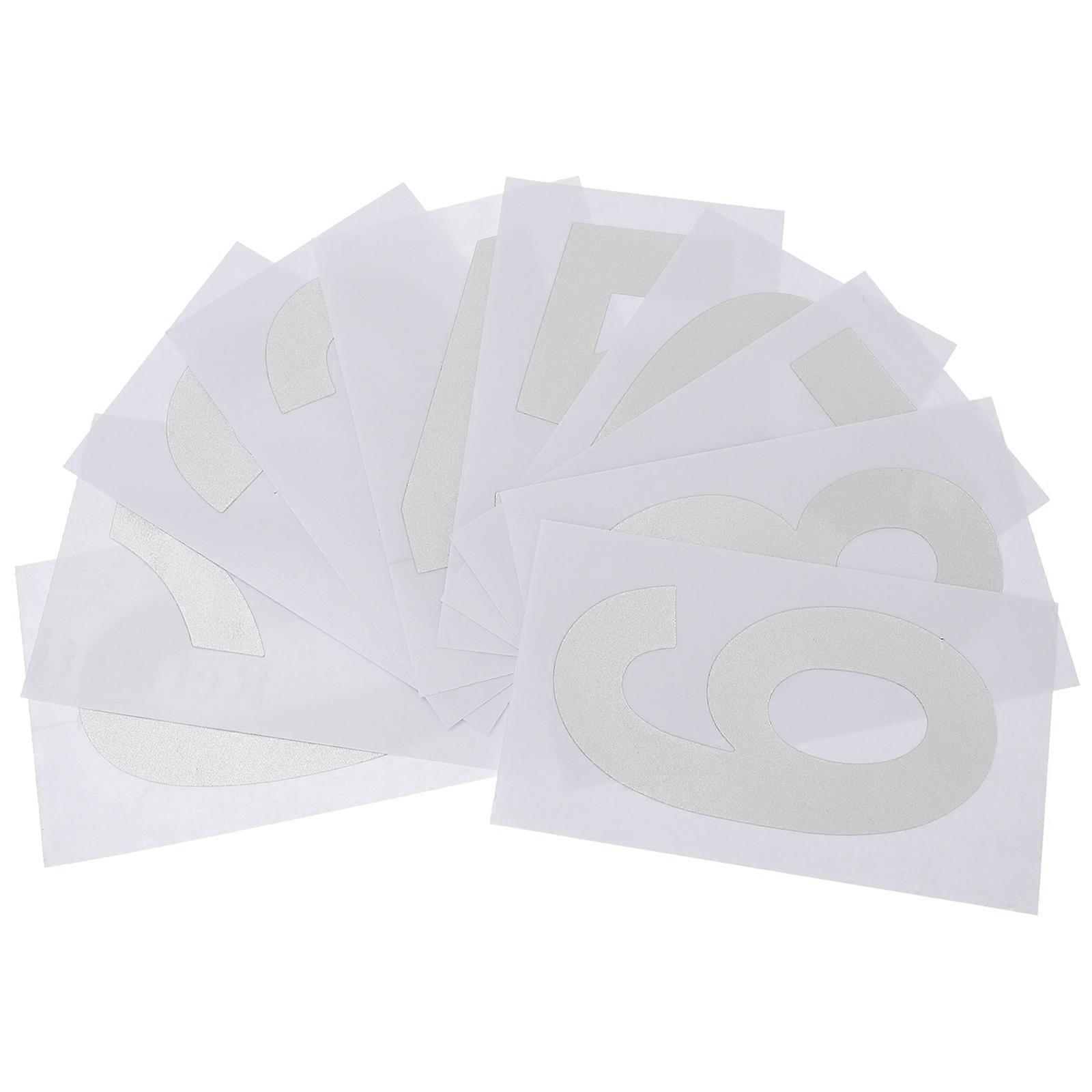 Self-Adhesive Mailbox Numbers Decals 20Sets Reflective White Stickers
