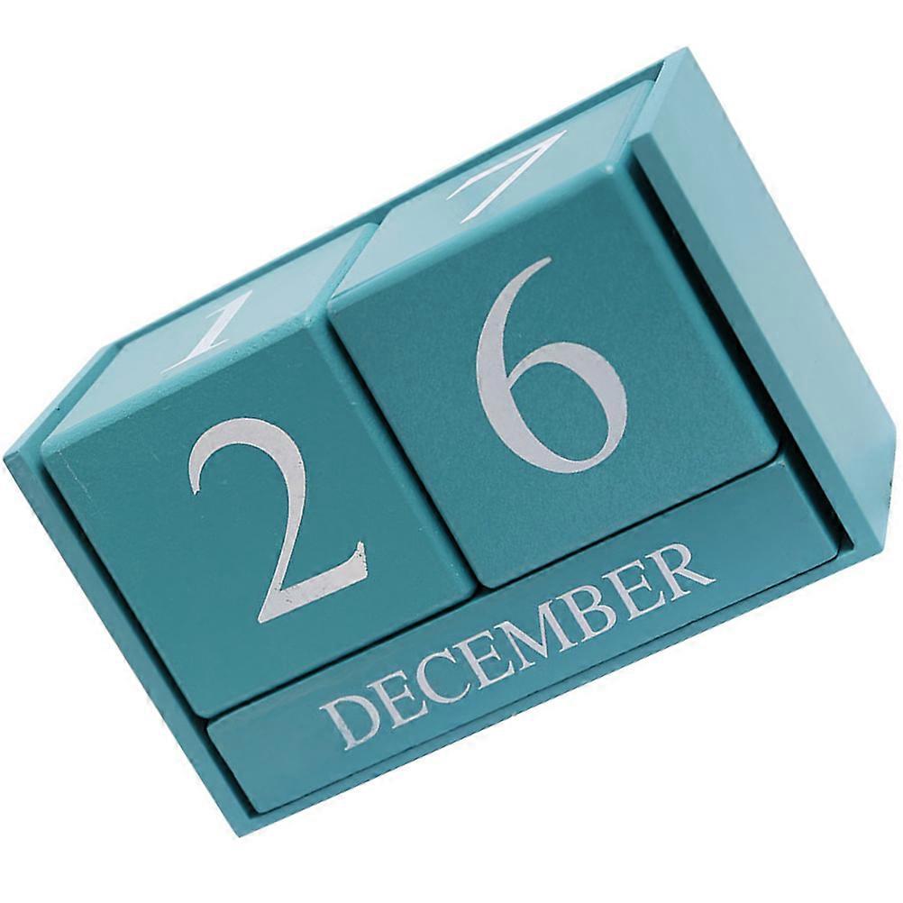 Household Calendar Wooden Block Calendar for Desktop Use 4Pcs Pieces