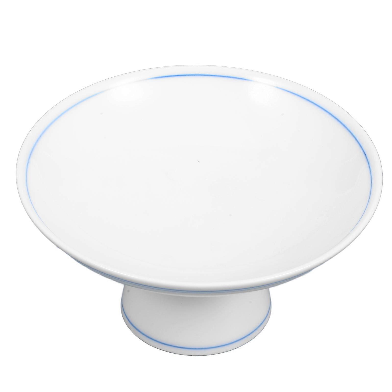 Ceramic Footed Bowl for Fruit Display and Storage 2Pcs White Decoration