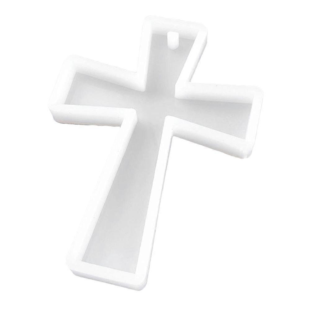 2 Pcs Vintage Cross-shaped Silicone Mold For DIY Resin Crafts Keychain Making Essential Tool