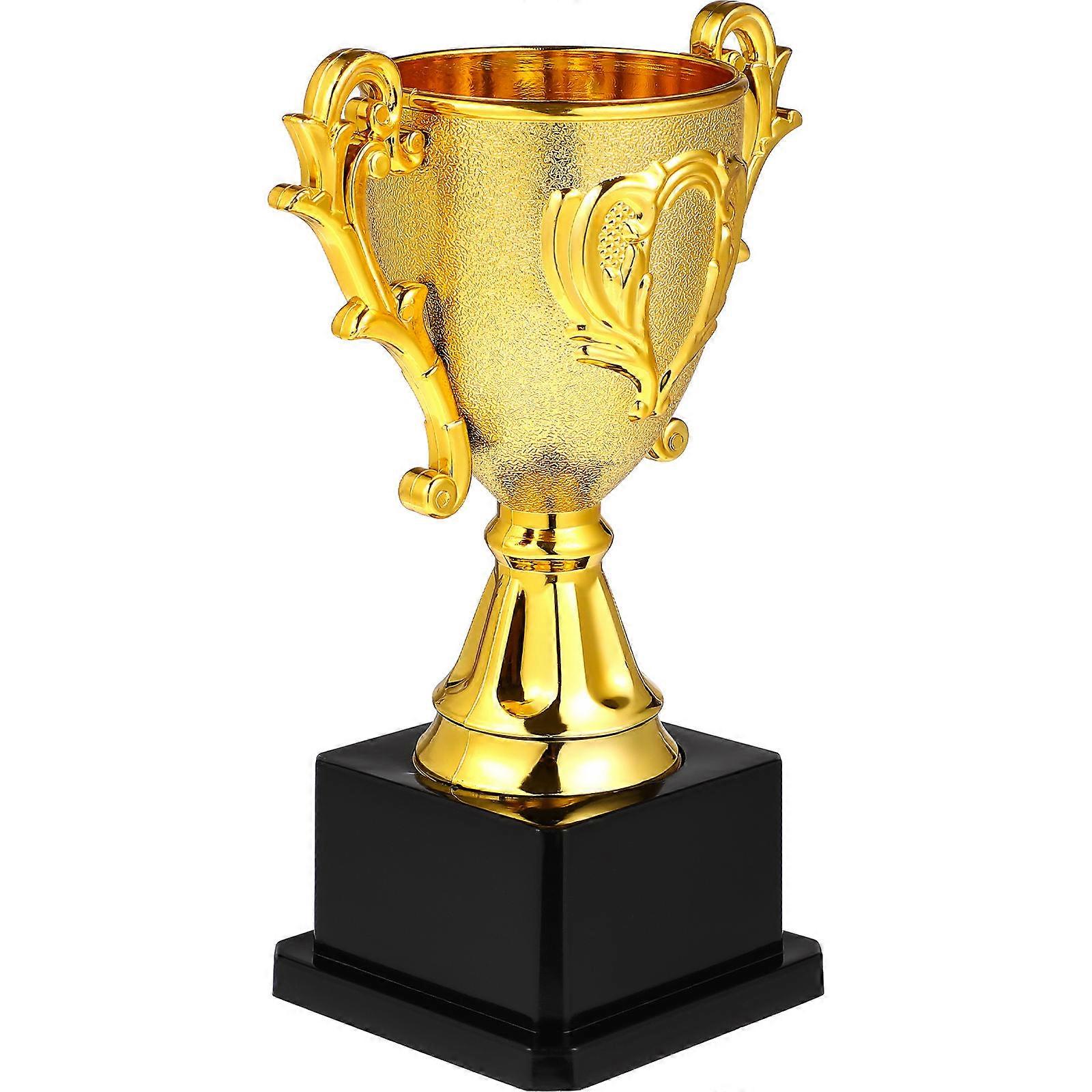 Celebrate Achievement With 2Pcs Plastic Trophy For Kids Ideal For Game Competitions And Congratulatory Parties In Size 18X10X10Cm