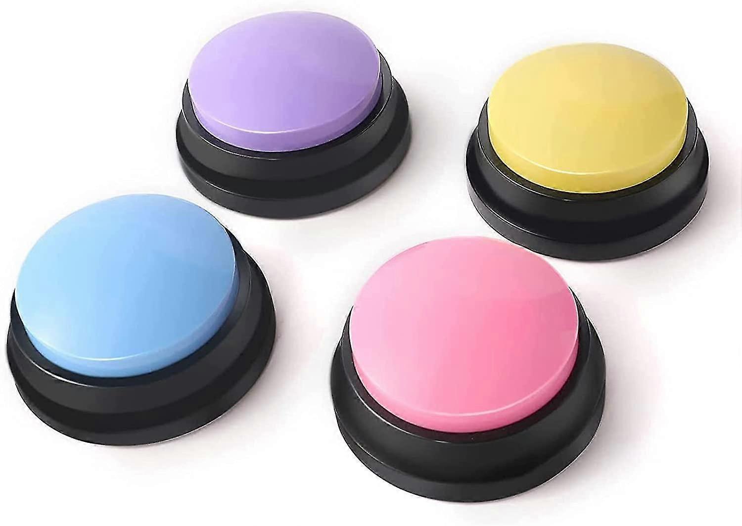Recordable Answer button 4pcs, Pet Training Sound Button, Easily Train Your Dog & Cat To Press Buttons And Voice