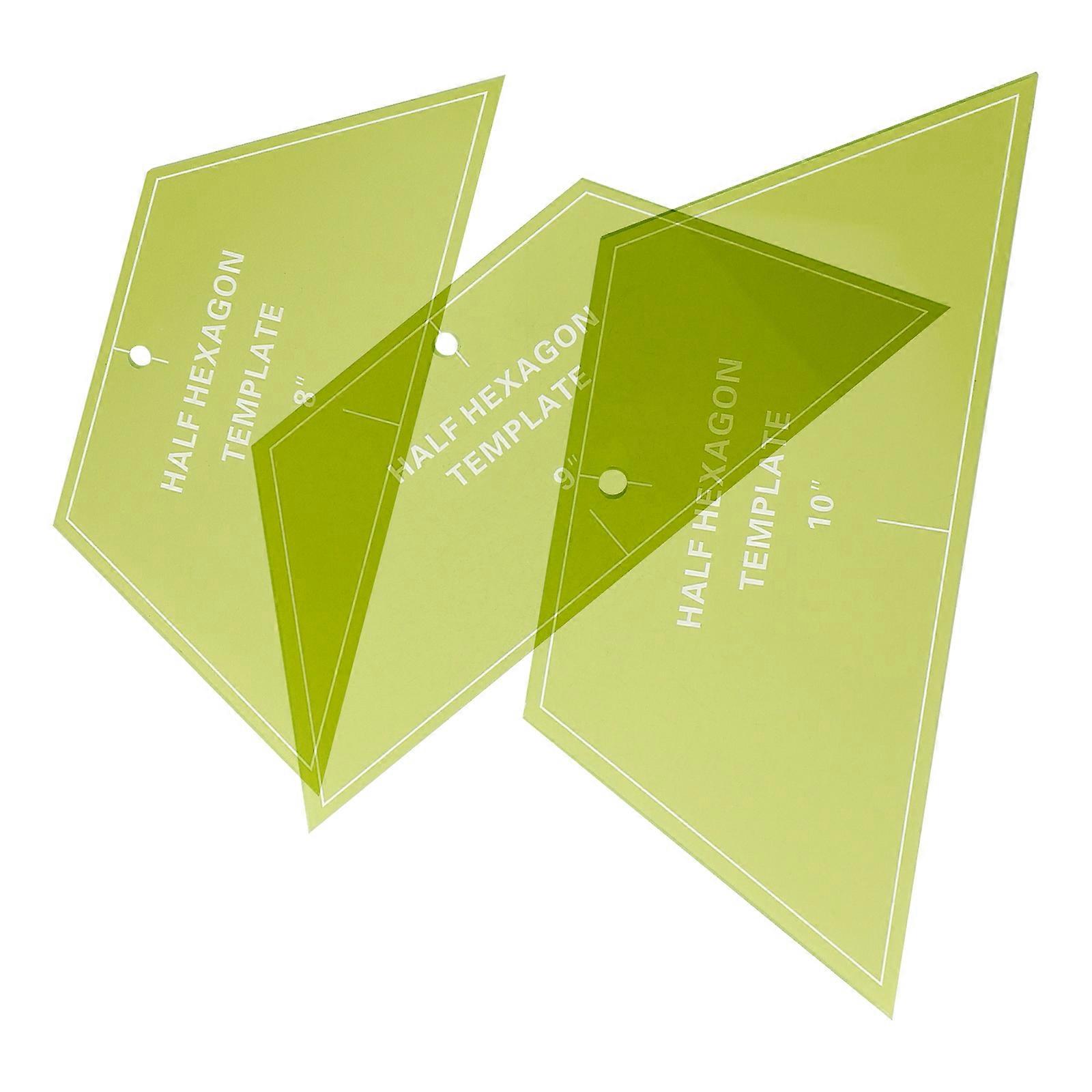 Fabric Cutting Quilting Ruler Acrylic Hexagonal Sewing Ruler 9Pcs Set