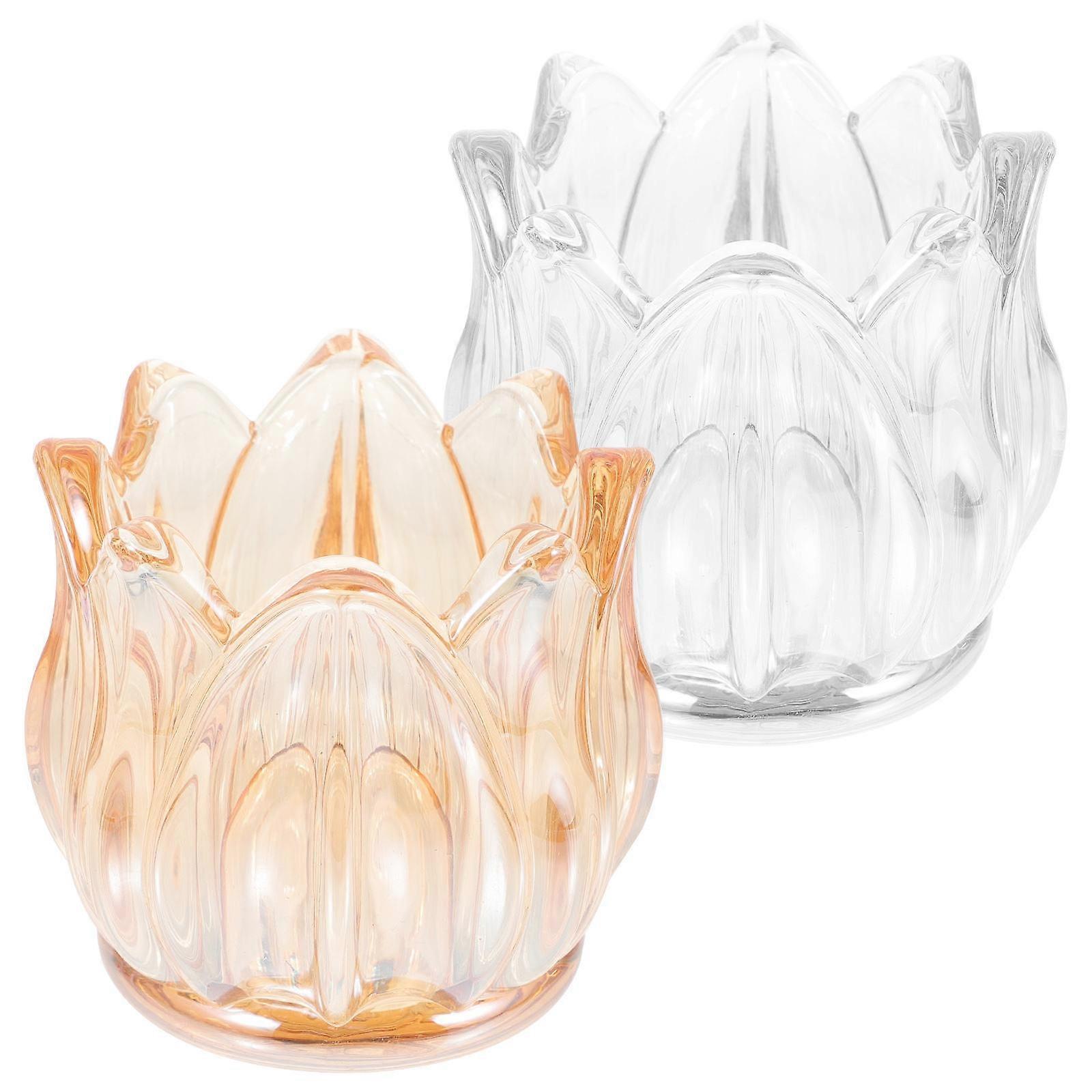 Romantic Lighting Tulip Candle Holder Glass Candle Holder 8Pcs Perfect For Candlelight Dinners And Proposal Ceremonies