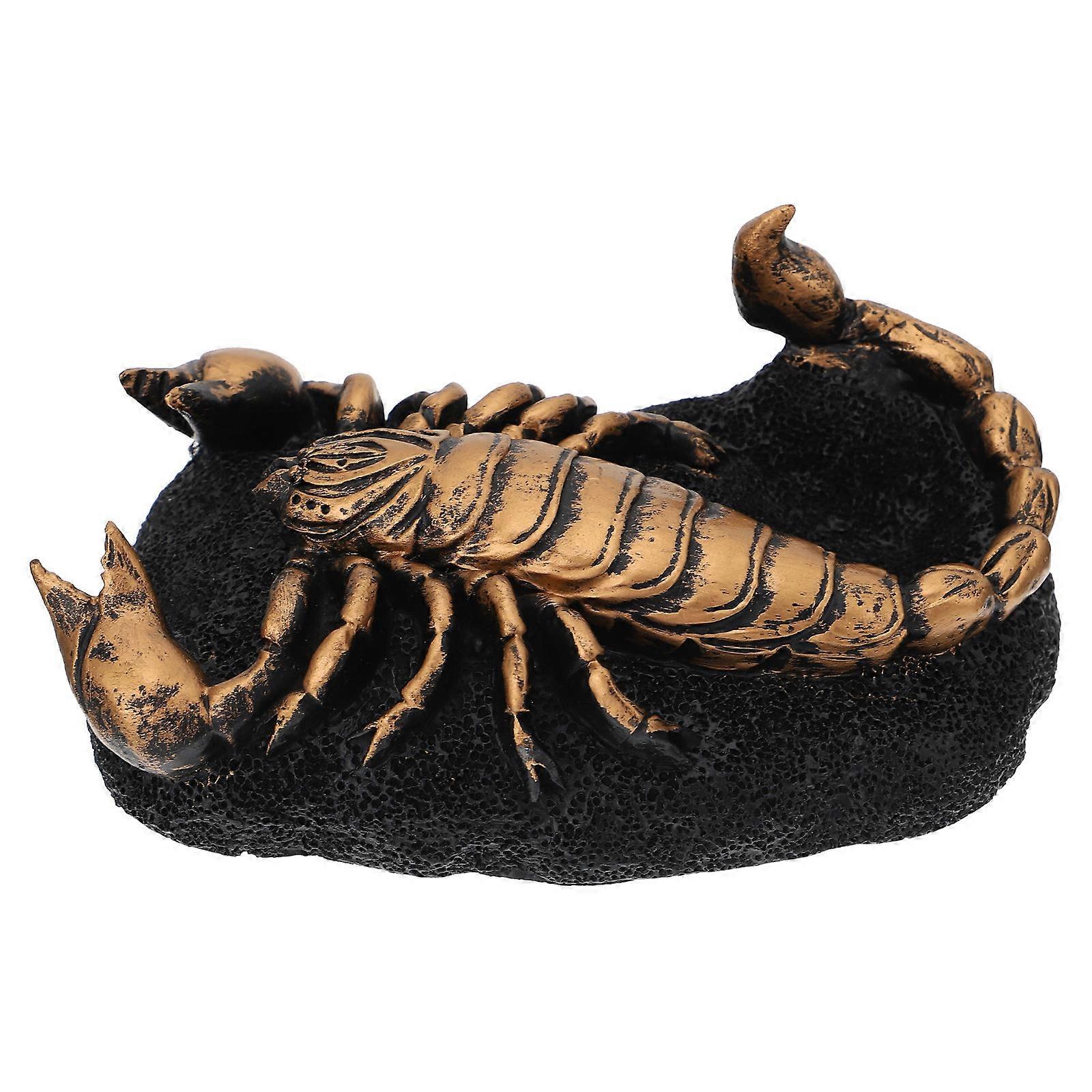 2Pcs Golden Resin Scorpion Craft Display Stand for Sphere Display