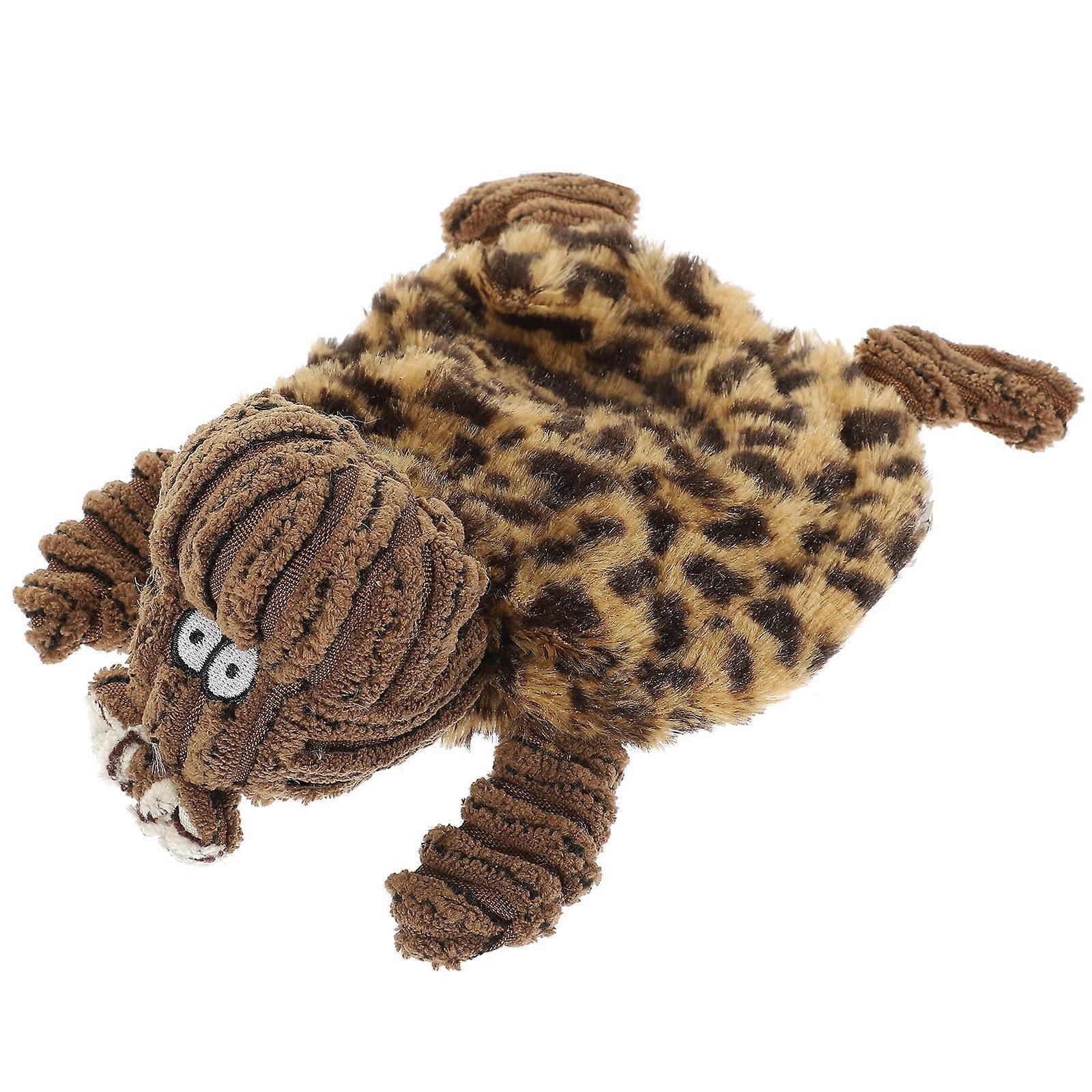 Interactive Dog Toy Plush Chewing Toy for Pets 4Pcs Pack Leopard