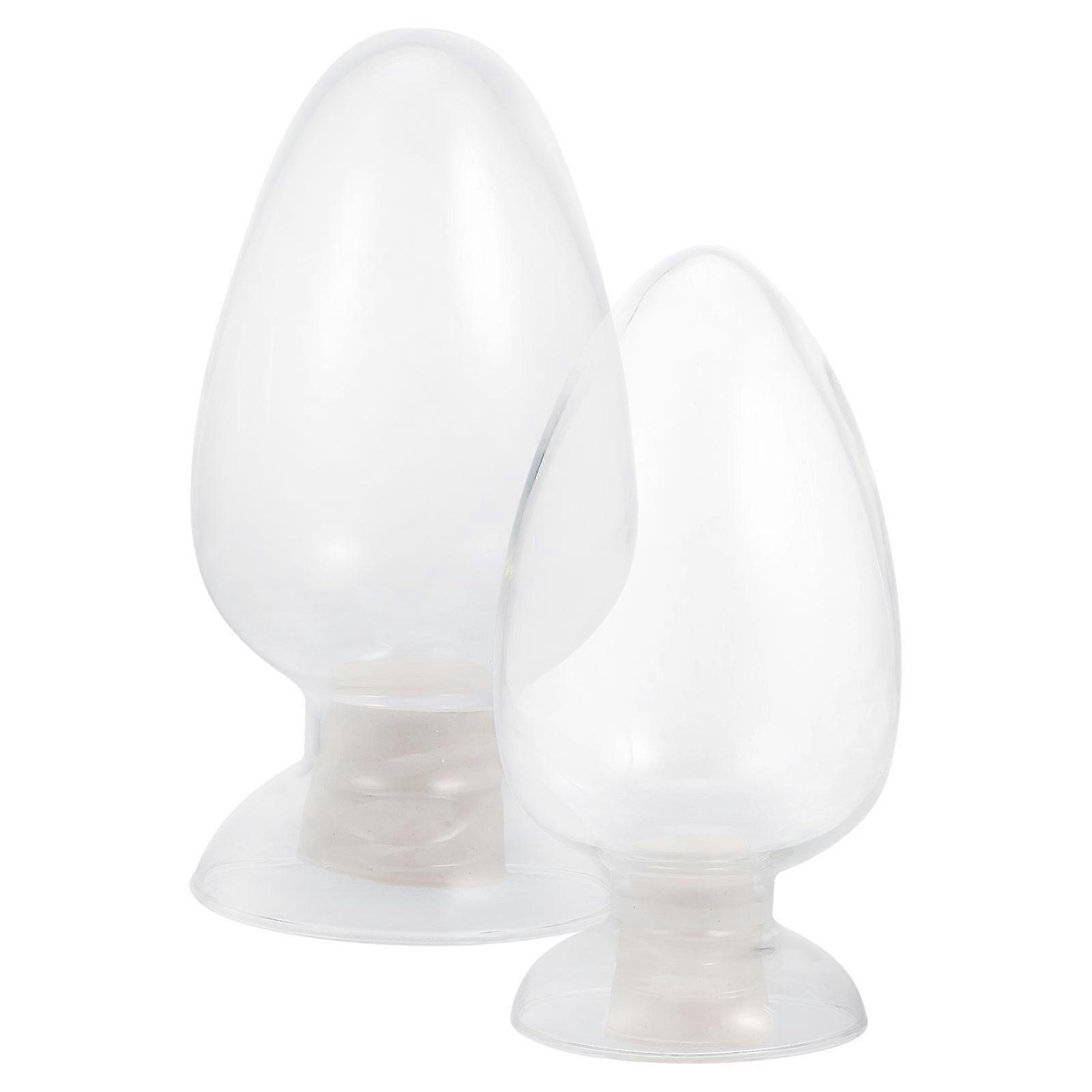 Glass Match Holder Glass Bottles for Storage 2Pcs Stable Structure Vials