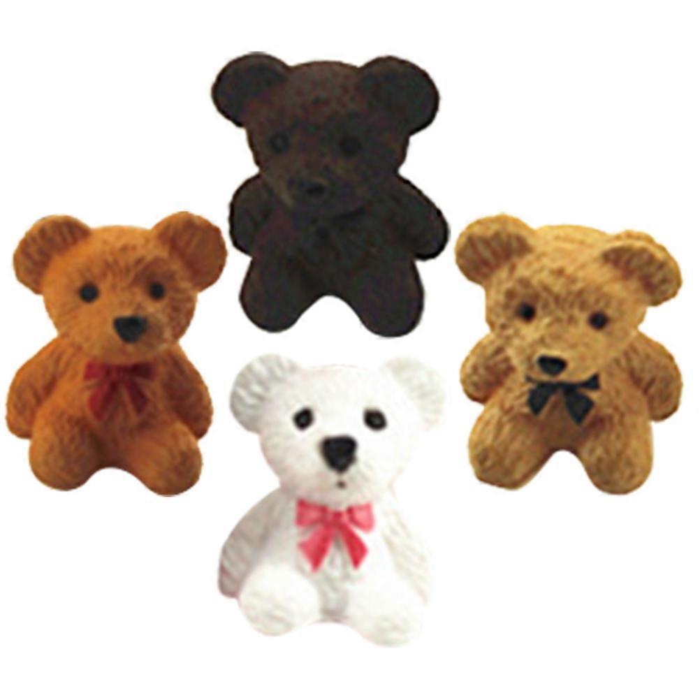 Small Bear Models 8 Pcs Miniature Functional Decor For Micro Landscape Decoration 1.8x1.2x1cm Imagination Development