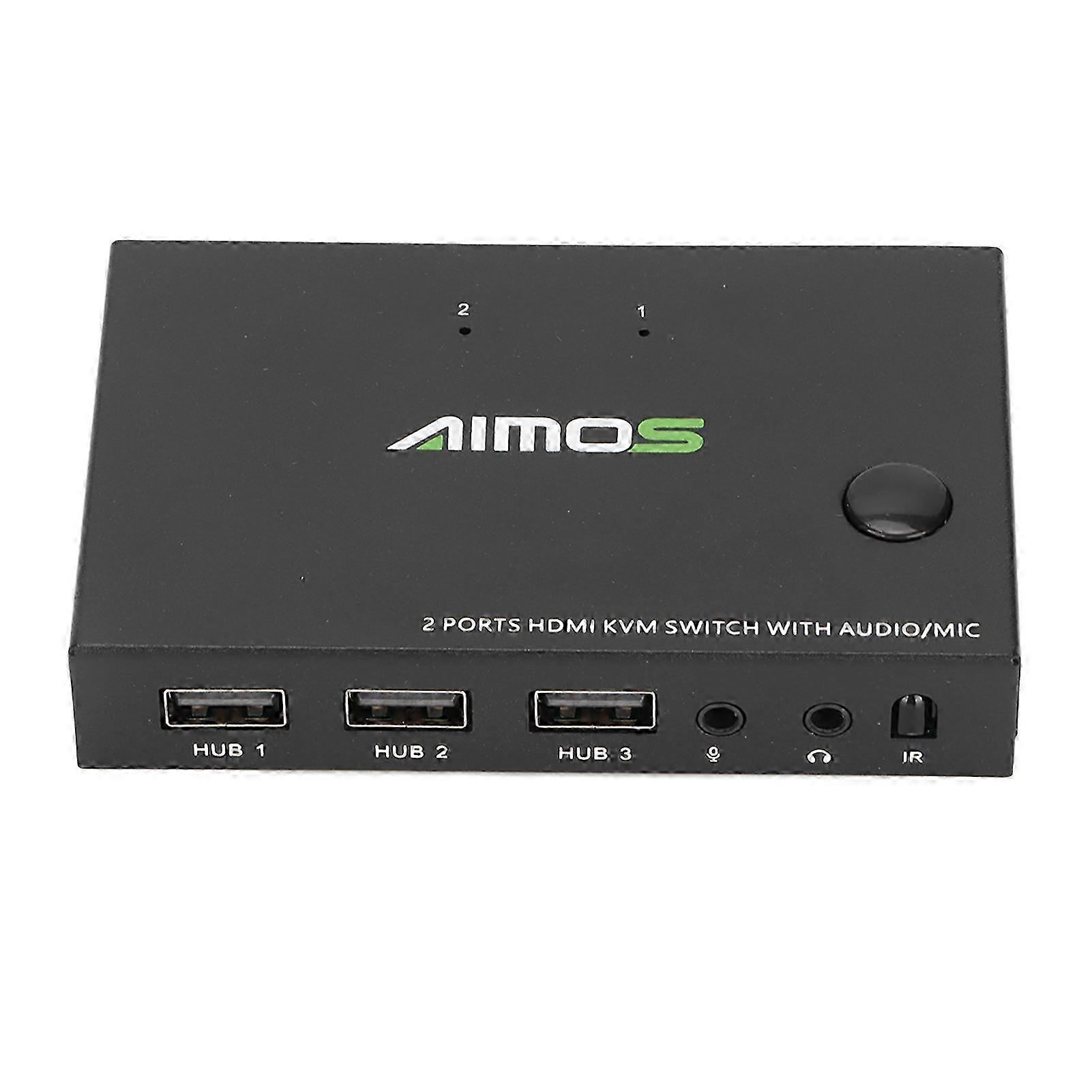 KVM Switch 2 in 1 Out 10Gbps High Definition Multimedia Interface KVM Switch for Office Computer Room Monitoring Host 26s