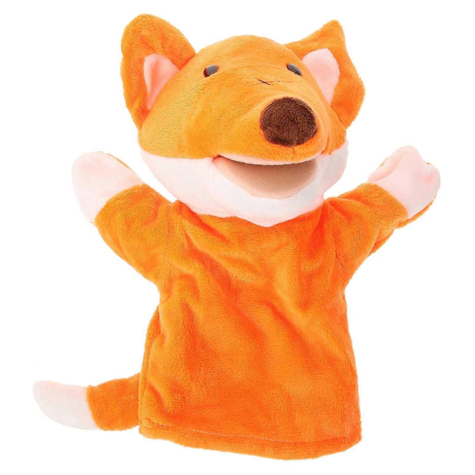 Children Plush Foxes Hand Puppet Toy for Kids Playing 3Pcs Interactive Set