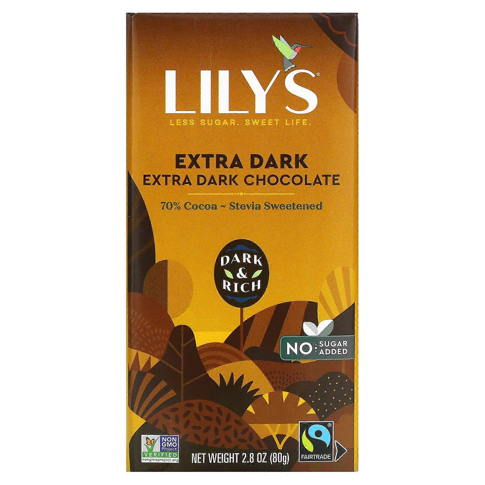 Extra Dark Chocolate Bar, Extra  Dark, 70% Cocoa, 2.8 oz (80 g)