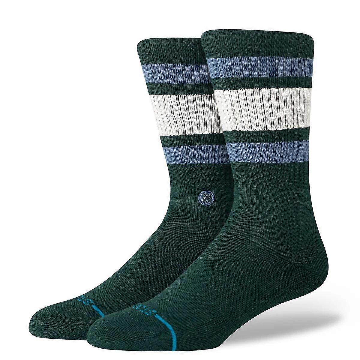 Boyd St. Pine Green Mens Crew Socks Stance