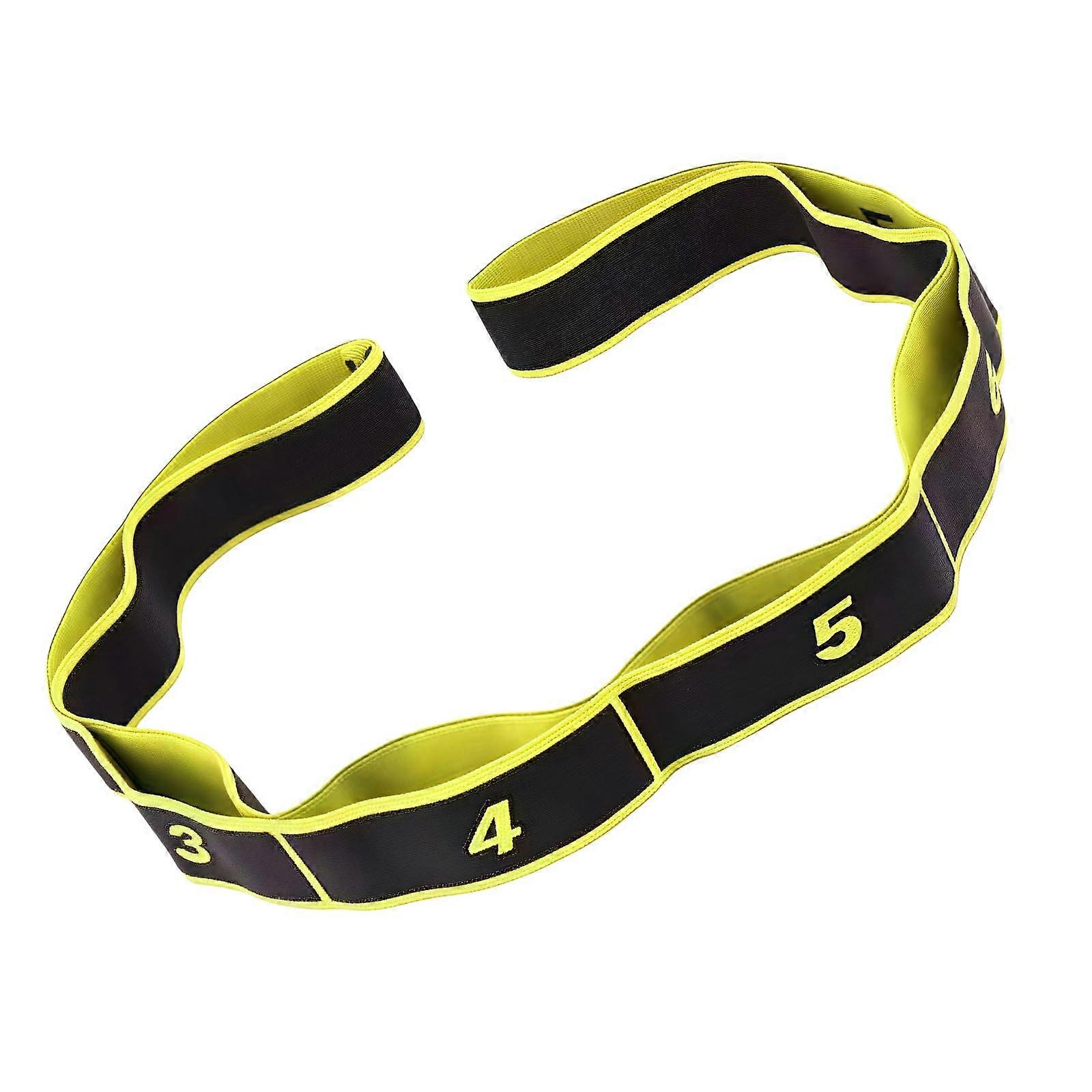 8 Section Dance Stretching Belt Pilates Pull Strap Resistance Band Yellow