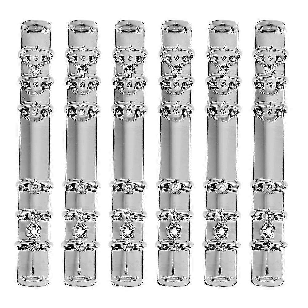 6 Pcs Spiral Notebook D Ring Binder Mechanism A4 Spine Bars 6 Hole Binder Mechanism Textbook Binder Binder Clips Metal