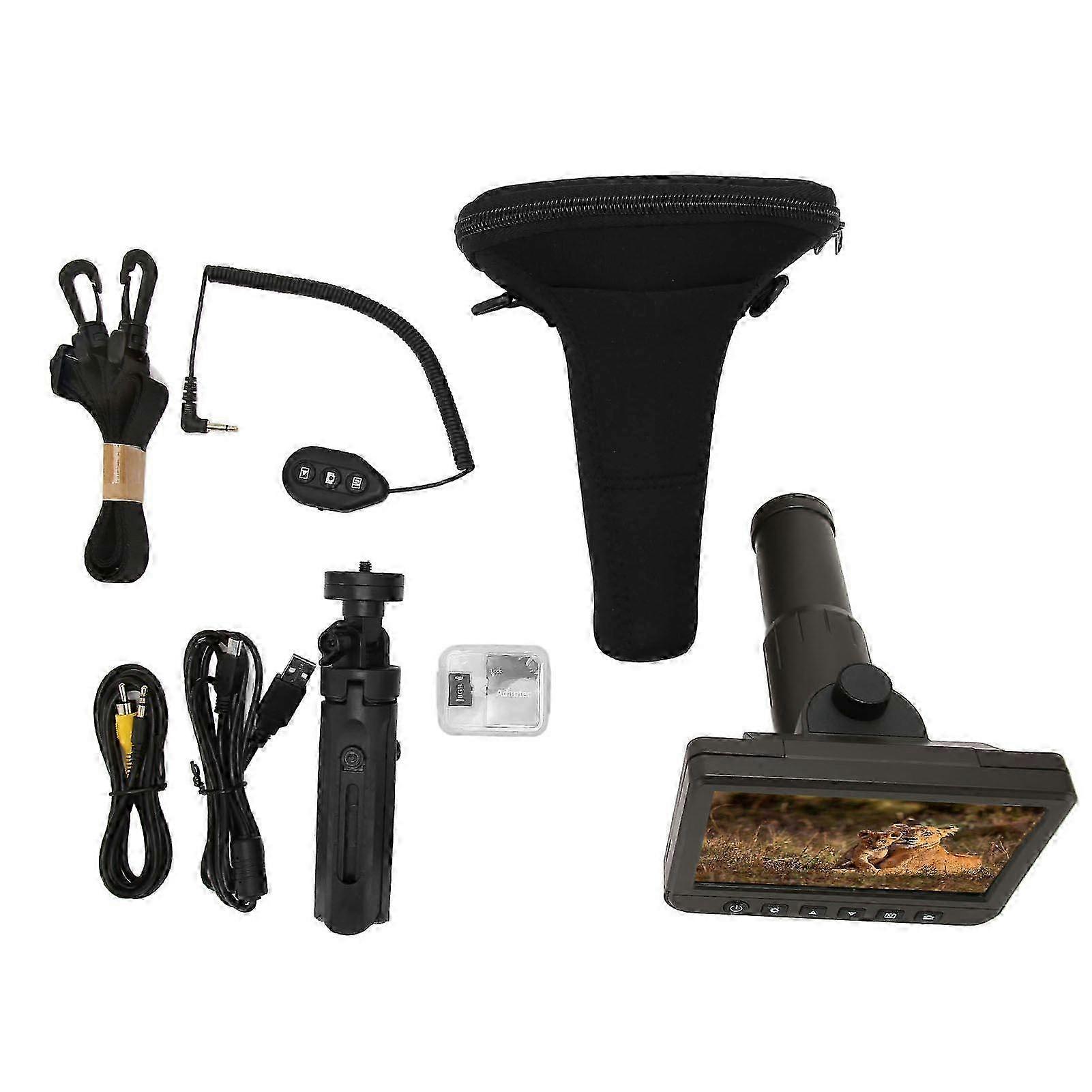 Digital Telescope Camera 50X Magnification 1080P Video 5 Inch LCD Digital Telescope with Camera for Hunting Outdoor 100240V EU Plug