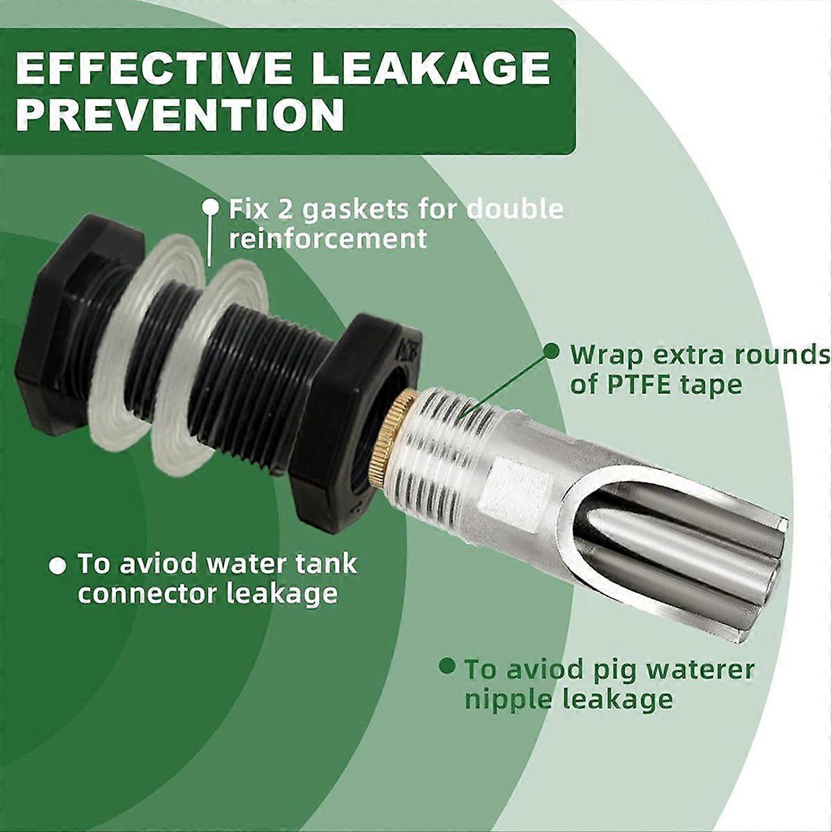 5PCS Pig Waterer Nipples, Automatic Pig Nipple Water Drinker