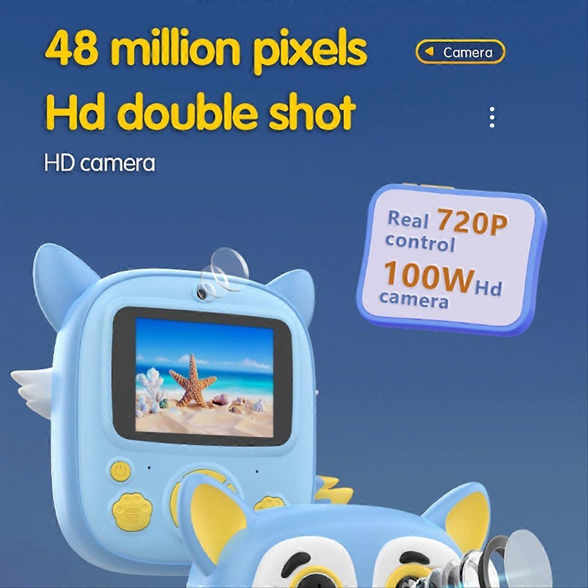 Kindercamera Instant Print 1080P Dual-Lens Selfie Digitale Camera A