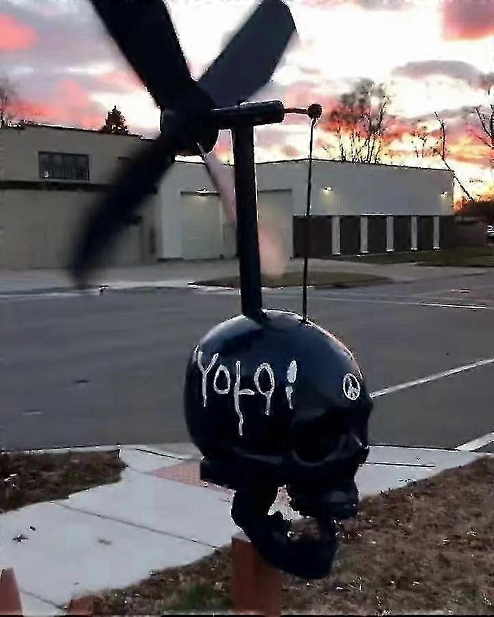 頭蓋骨風車回転装飾ストリート渦巻き - ゴシック様式の庭の装飾屋外