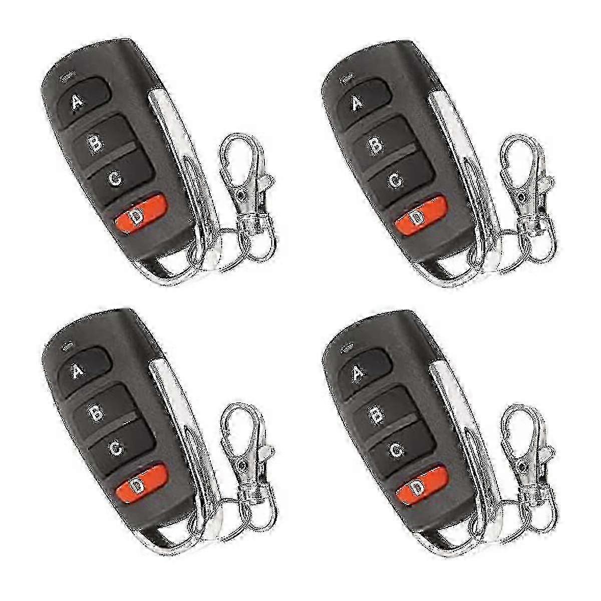 Replacement key fob for gate opener - Universal 4-pack remote control