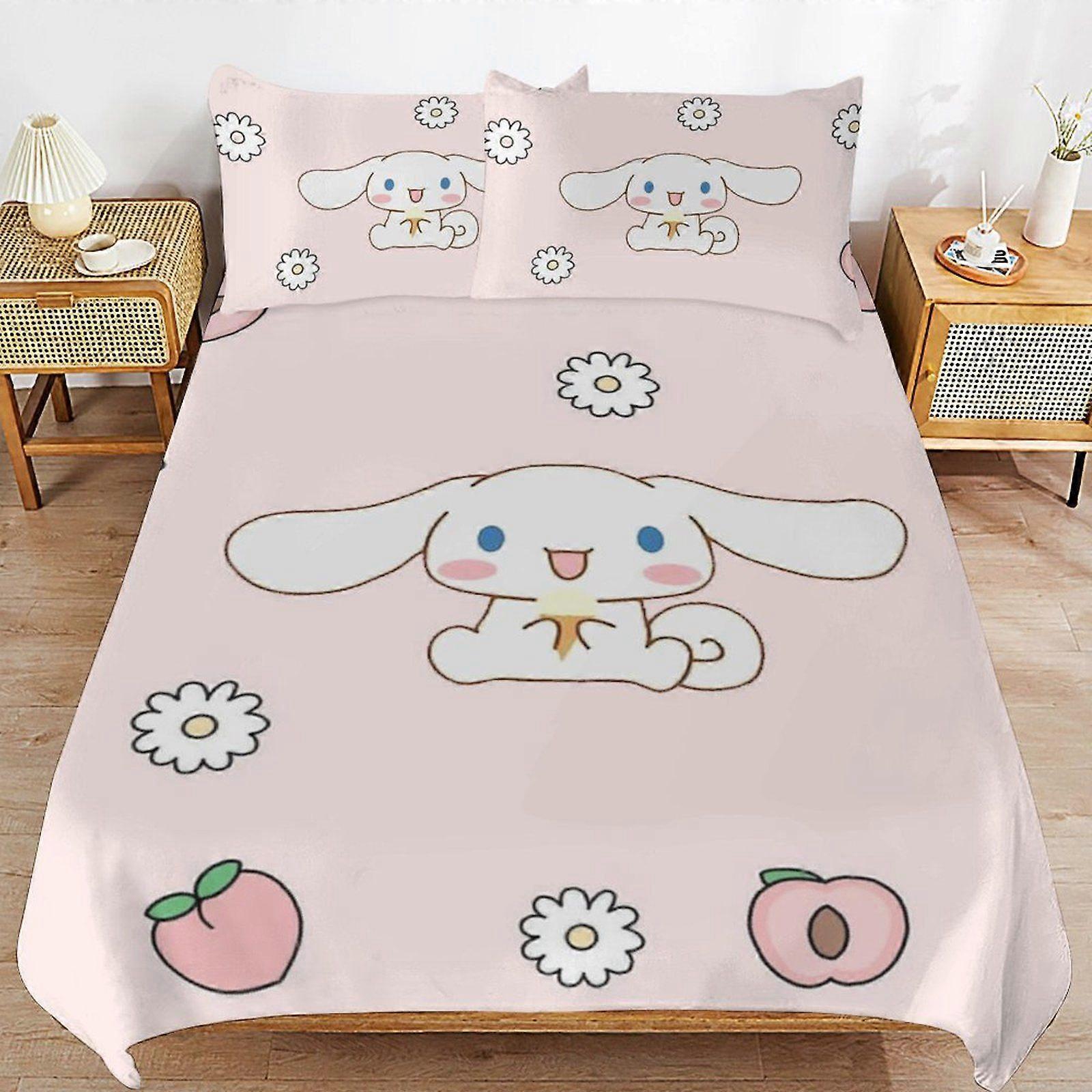 e421 CINNAMOROLL Breathable Bedding Solution Soft Surface Zipper Durable Thread Duvet Cover Sets Comfort Sleep a421