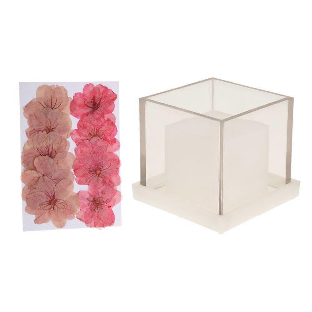 Candle mold dried flowers