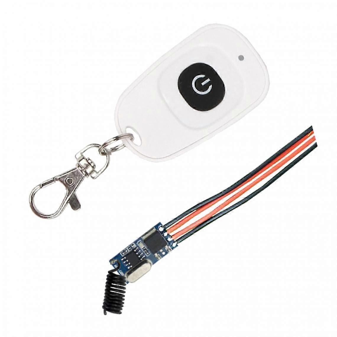 12V 433Mhz Micro Receiver with Remote Control Power Switch 2 Keys