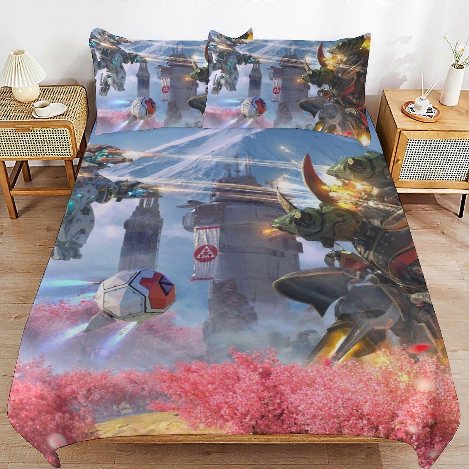 d91 War of the Robots Light Surface Fit Smooth Sleep Comfort Zipper End Closure Duvet Cover Sets Day Use b91