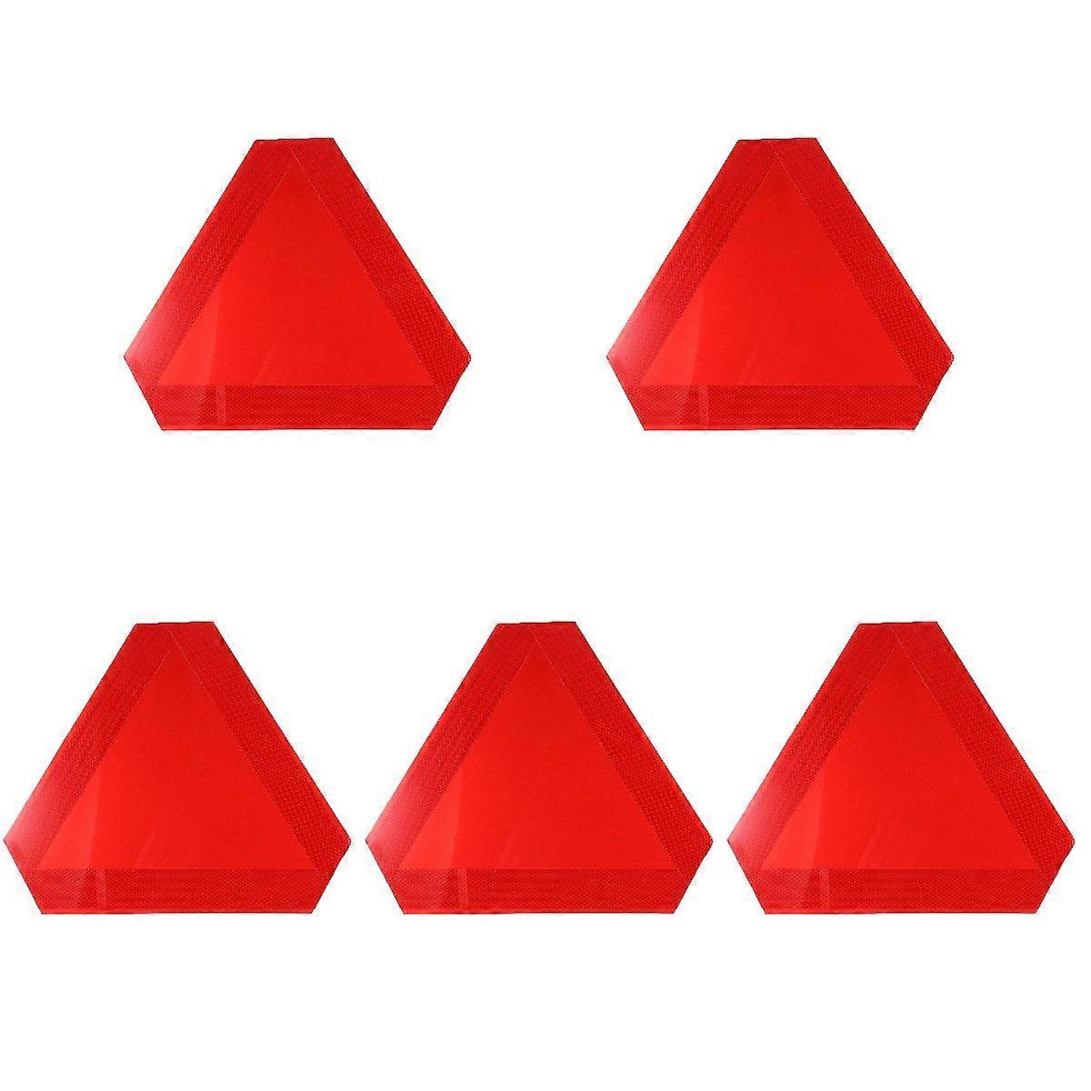 5pcs Slow Moving Vehicle Sign Reflective Slow Moving Sign Triangle Slow Moving Sign for Safety
