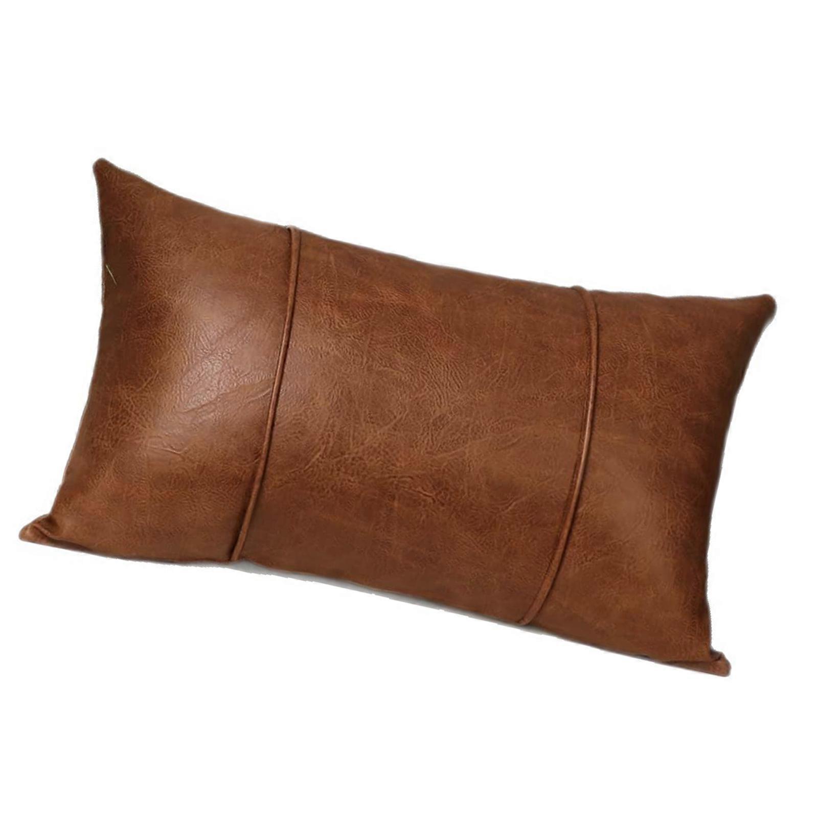 Capa de Almofada de Secagem Rápida e Resistente a Rasgos com Zíper para Decoração de Sala de Estar e Quarto - Cor Cáqui Escuro