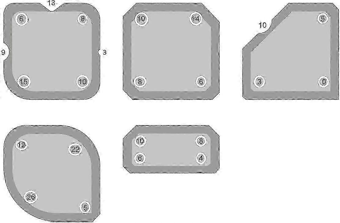 Set of 5 joint smoothers - For silicone and acrylic