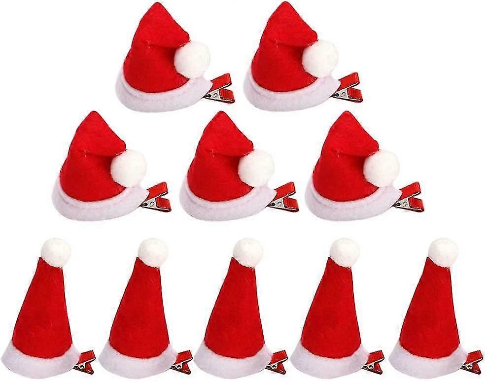 Pack Of 10 Christmas Hair Clips Christmas