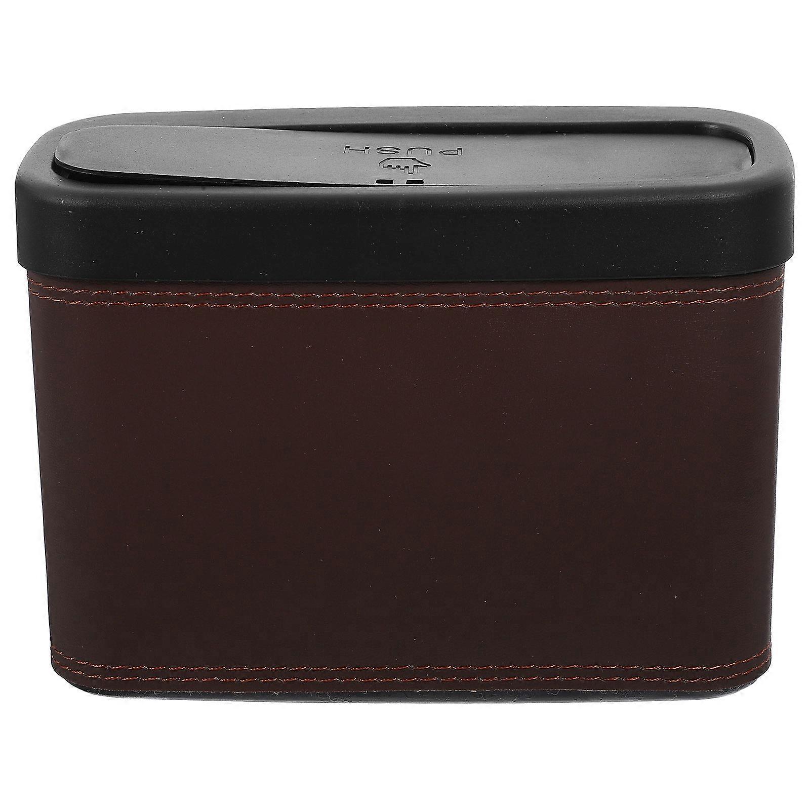 Car Door Garbage Can with Lid for Vehicle Use Compact Trash Bin