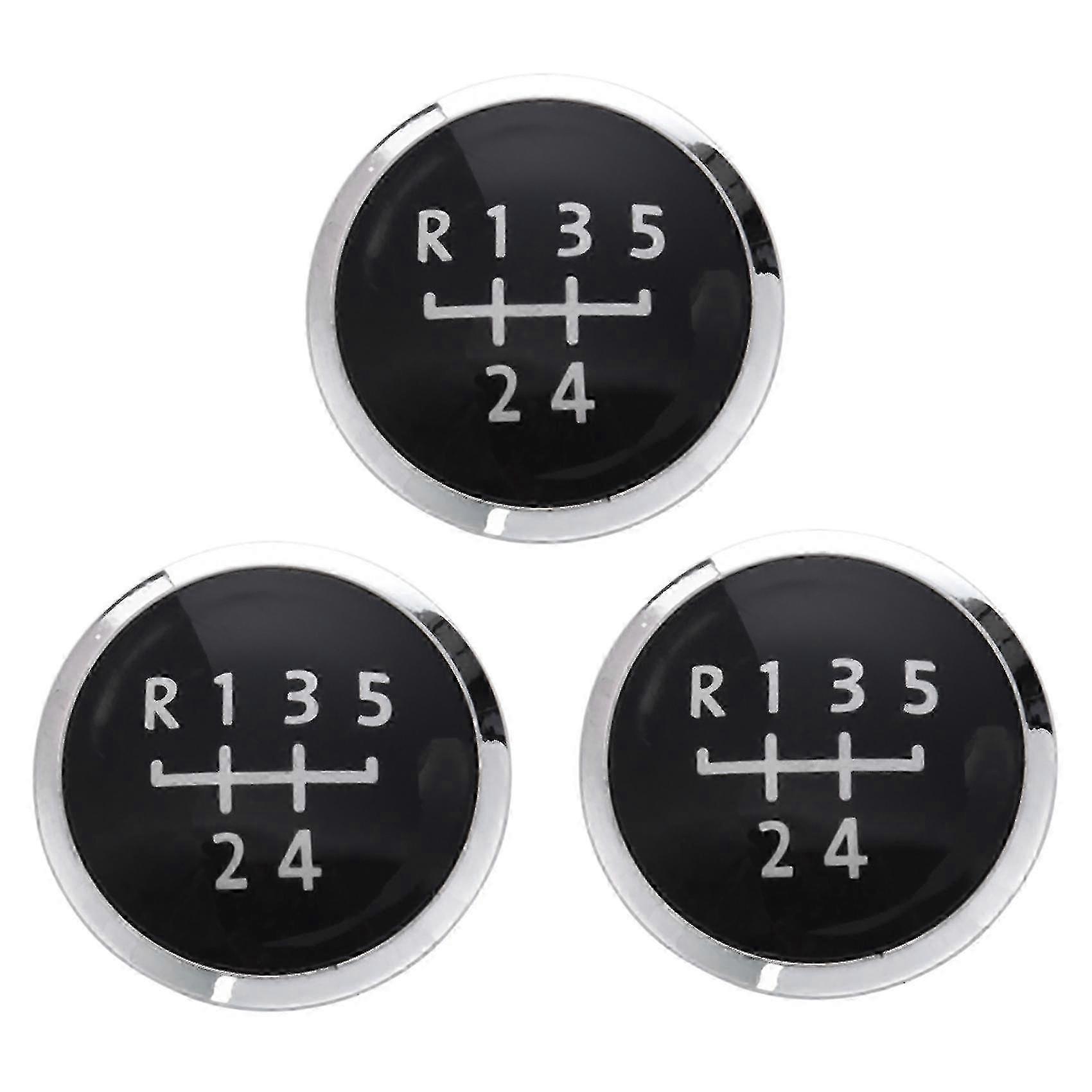 3x 5 Speed Gear Knob Cap Decal Trim Badge For Transporter T5 T5.1 T6 6 Mkv Mkvi