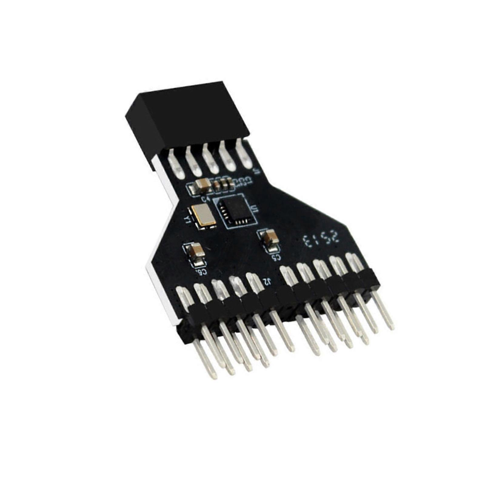 USB2.0 9Pin Motherboards Header Splitter Expansion Cable Double Port Interfaces For Enhances Peripherals Connectivity Multicolor