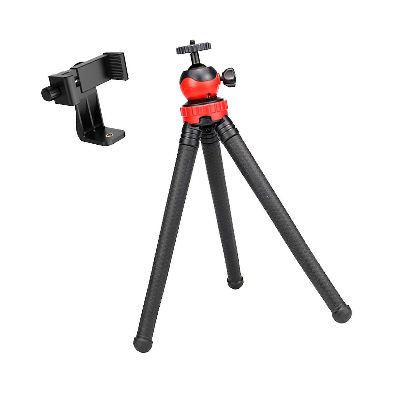 Adjustable Handheld Tripod Base 360 Degree Rotating Mount Retractable Phone Clip Bendable Hose For Camera Smartphone Use Multicolor