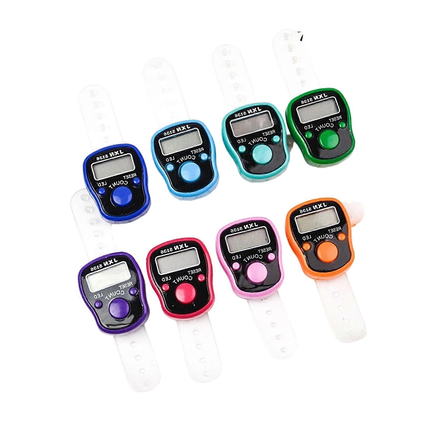 Manual Tap Fashion Transportable Counter Tool Random Mixed Color Variants Scratch Resistant Face Large Display Screen Single Hand Action Friendly