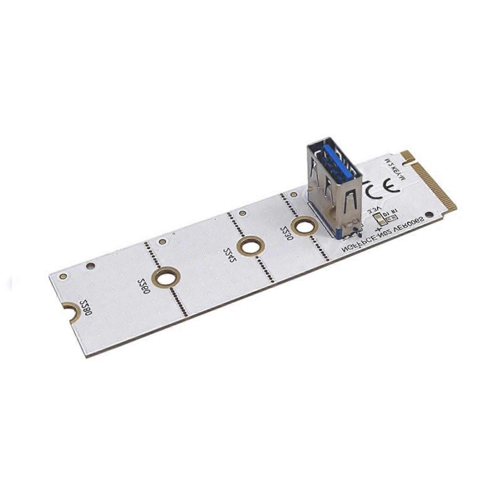 M.2 NGFF to PCIExpress 4X1X Risers Card NGFF M.2 to PCIE 4X Adapter for Laptop Solid Disc Expansion with Easy Setups  White
