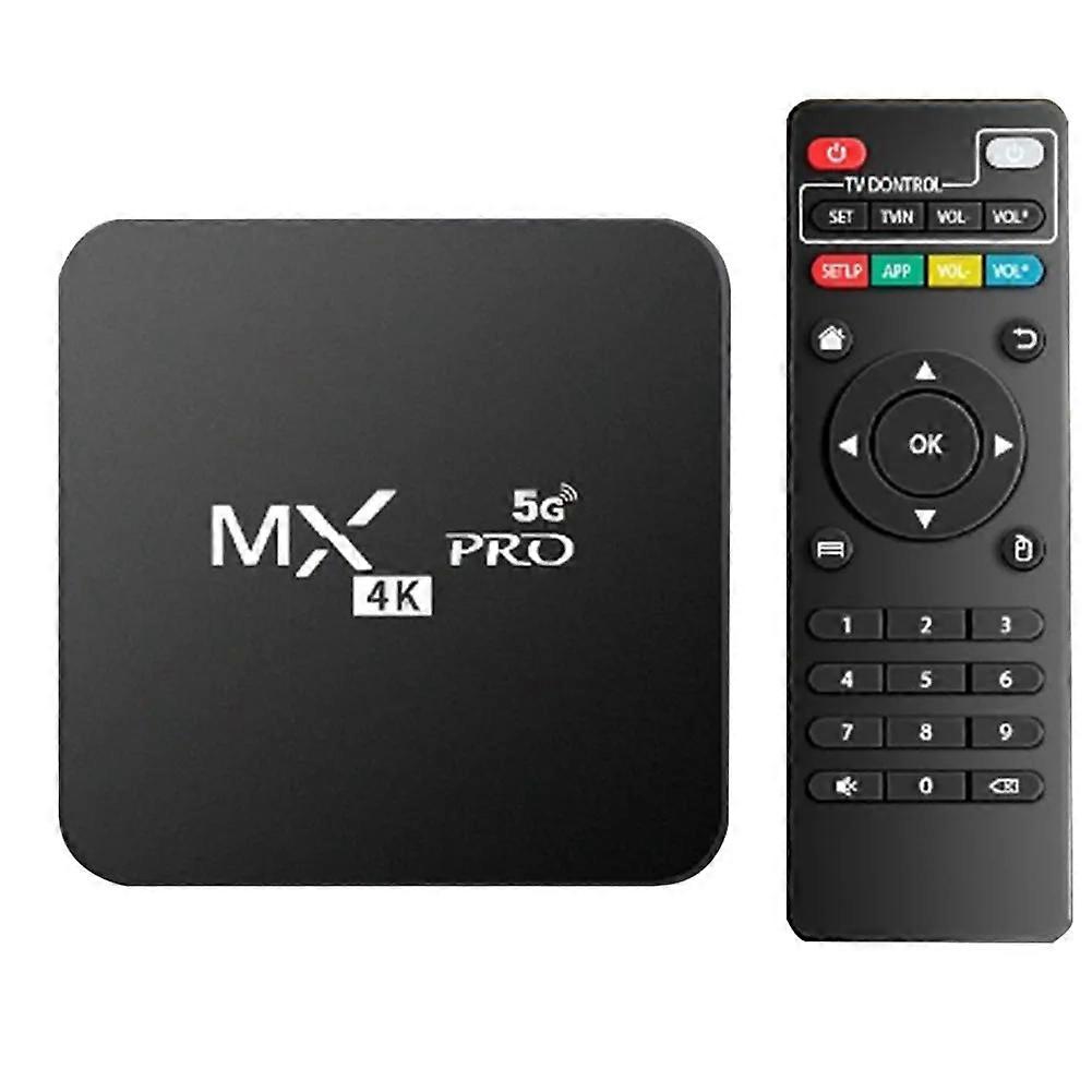 TV-Box mit Android 12.0, 2,4-GHz- und 5-GHz-Dual-WLAN, Bluetooth 5.2, HD-Mediaplayer, Quad-Core-Prozessor, Videodekodierung, Set-Top-Box mit 1+4-GHz-Netzteil und EU-Stecker