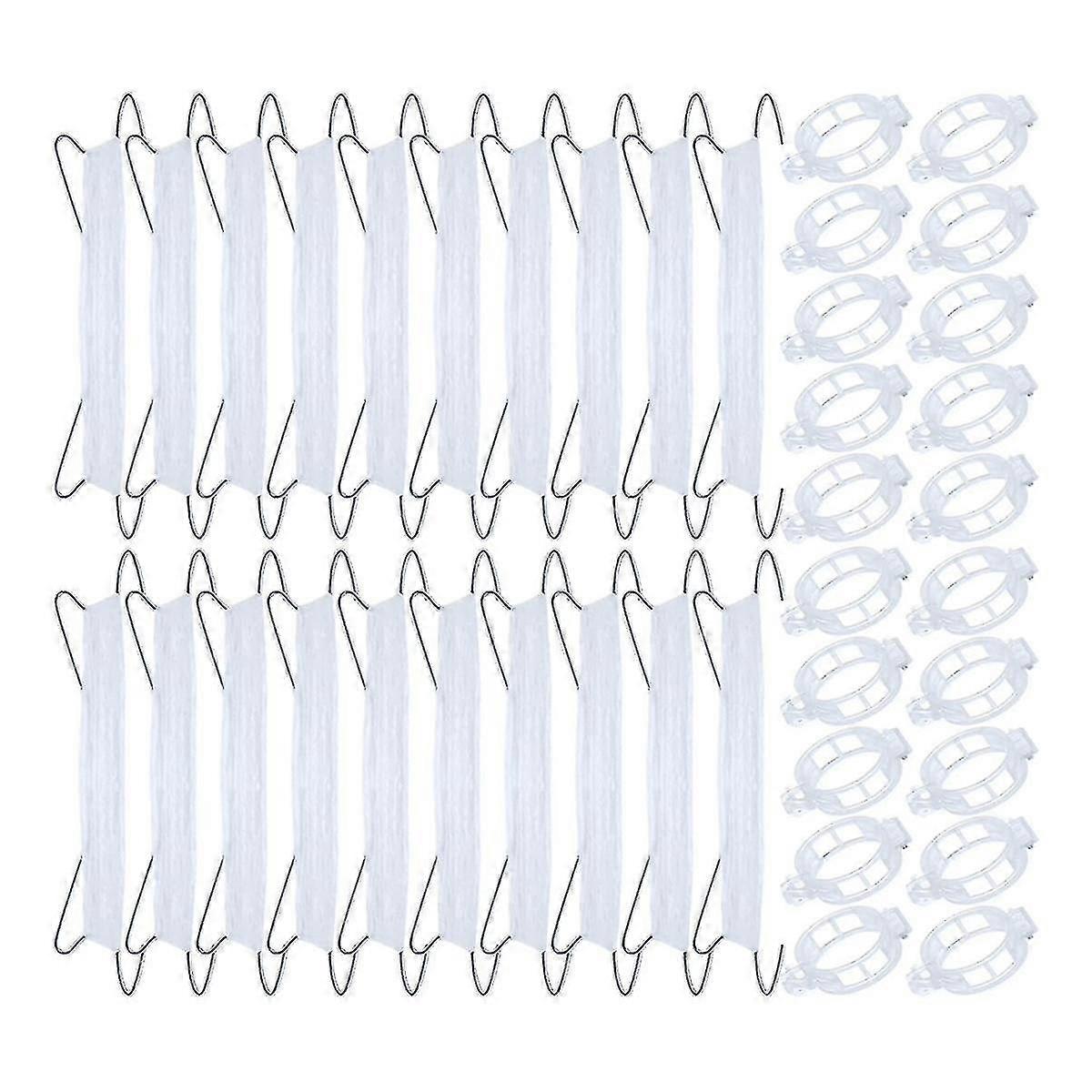 40 sztuk haczyków do pomidorów ze sznurkiem, haczyków do pomidorów, haczyków do uchwytów na pomidory i klipsów do podtrzymywania roślin z