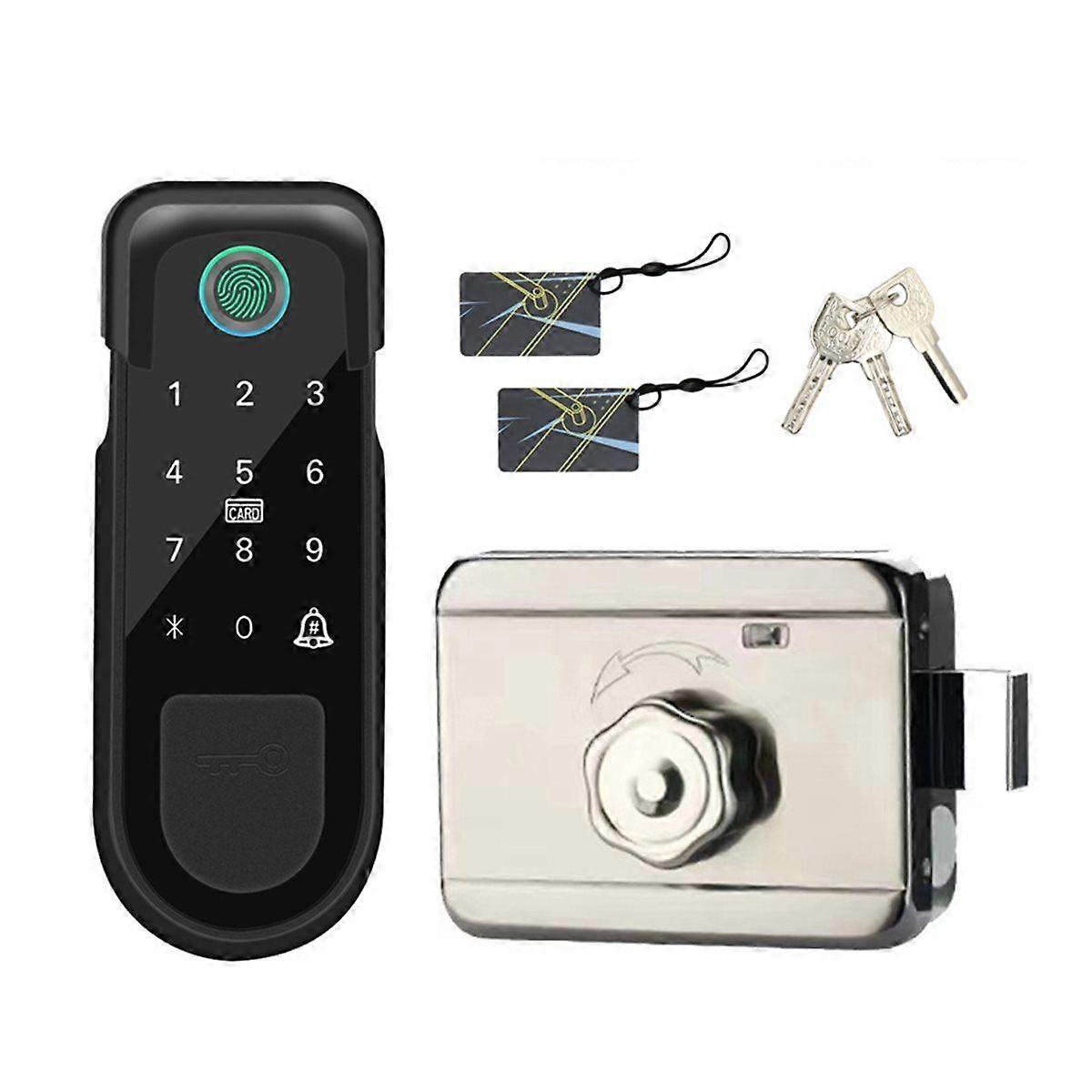 Fingerprint Home Lock for Tuya Bluetooth Door Lock Keyless Entry Fingerprint Tuya App Key IC Card Mo