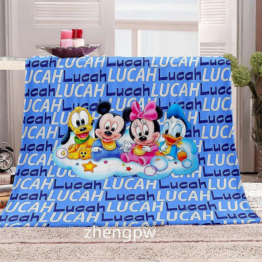 Disney Cartoon Mickey Minnie Mouse Fleece Blanket Throw Flannel Sofa Bedding UK