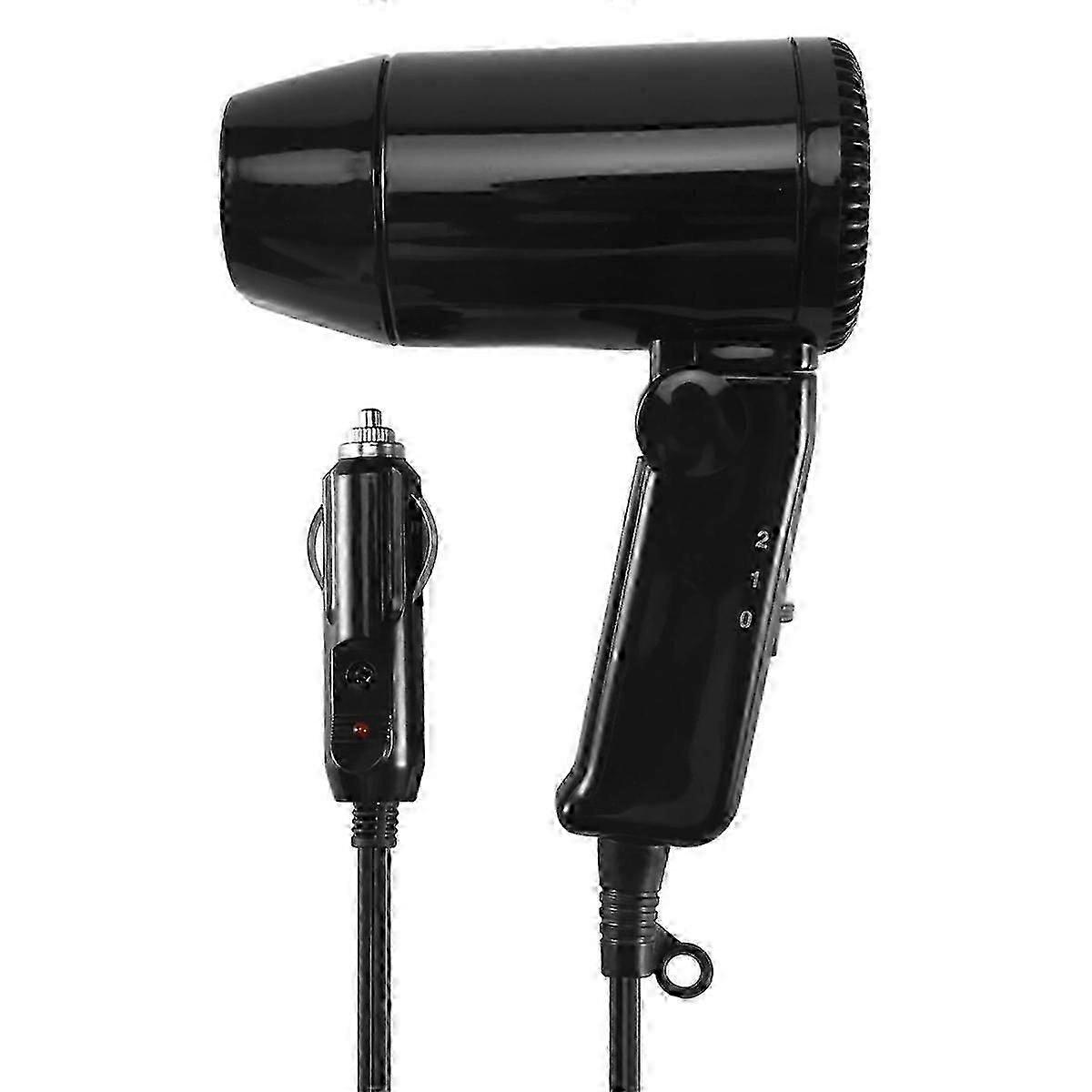 ポータブル折りたたみ式 12V DC カーヘアードドライヤ、ホットエアブロワー 216W