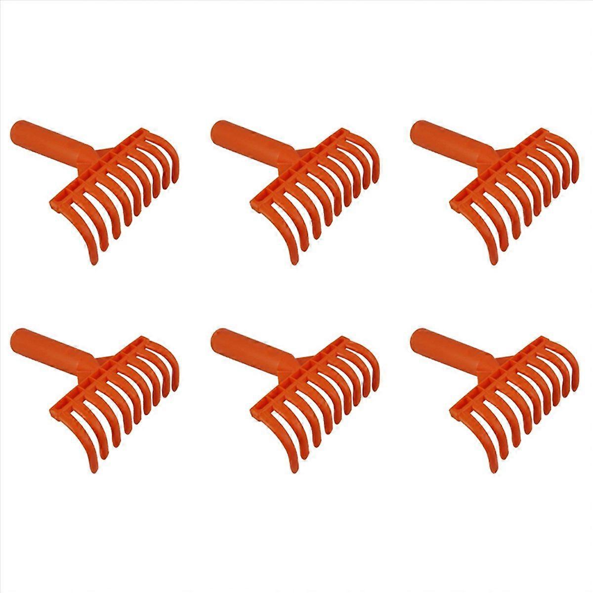 6X Olive Rake Heads 9-Tooth Rake Multipurpose Plastic Shovel Rake Olive Picking Rake Inner Diameter 