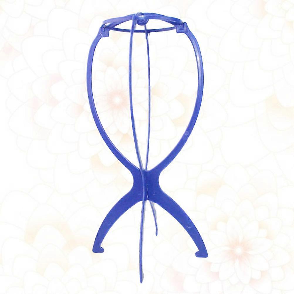 Wig Hanger Stand for Display with 1Pcs Folding Blue Stable Holder